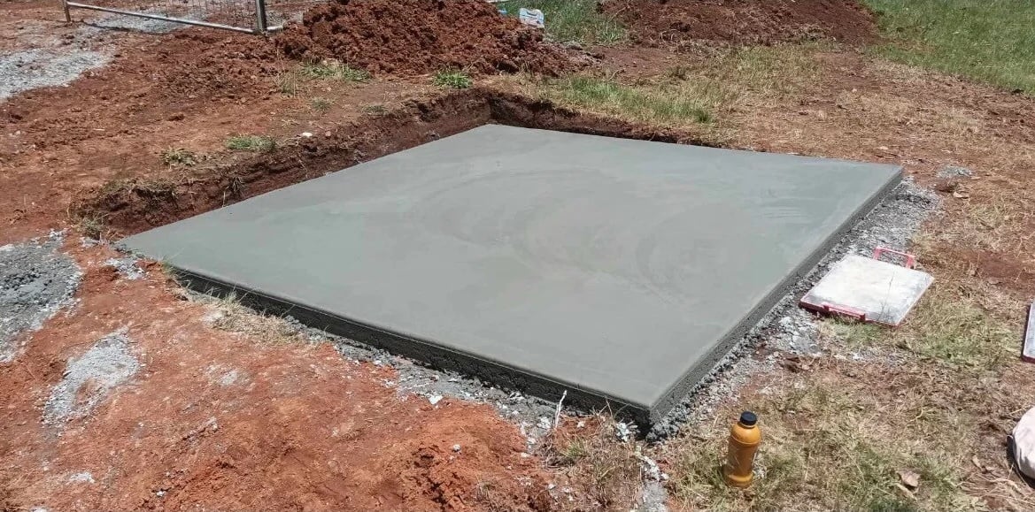 Murrindindi COncrete tank pad
